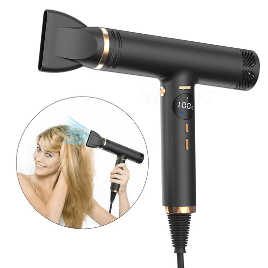 Ionic Hair Dryer High Speed Blow Drier 1600W 110000rpm Hairdryer Negative Ion Hair Care Styler Professional Low Noise Blow Dryer